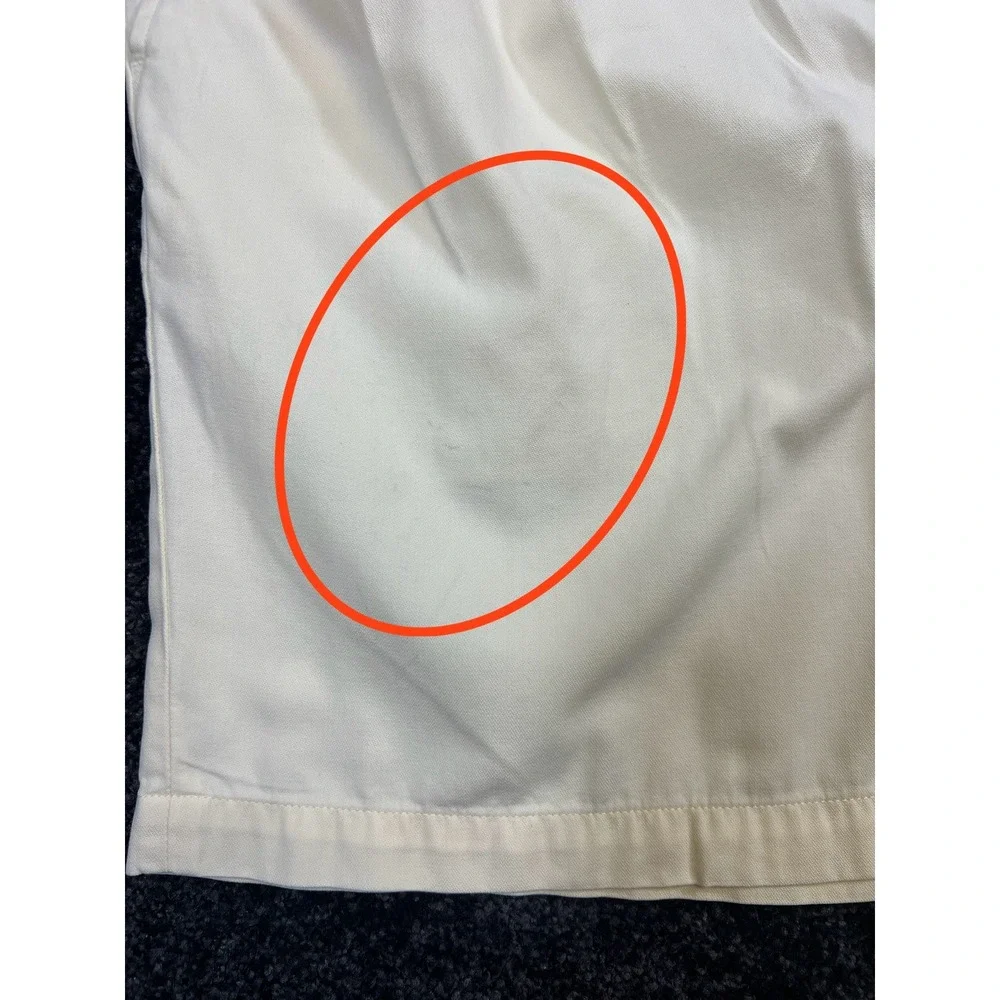 Bobby Jones Mens Golf Shorts Size 34 Pleated Khaki Cotton Blend -‎ Faint Stains